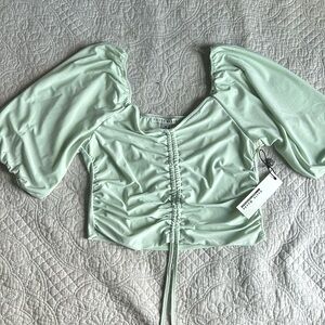 Green Crop Top